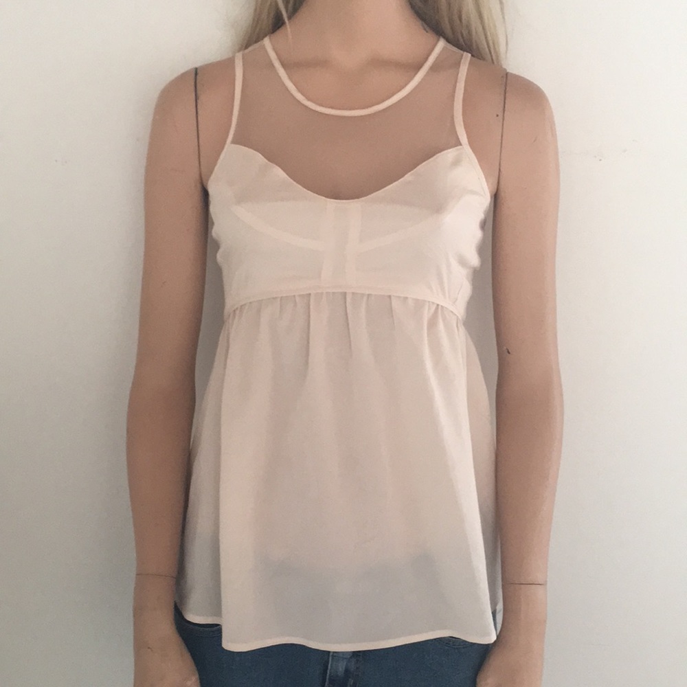 Beautiful Ina Cream/Nude Baby Doll Tank